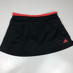 Adidas Black & Orange Climalite Tennis Skirt
